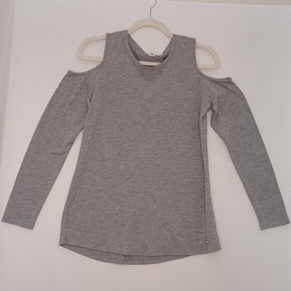 Women's Calvin Klein Shoulderless Grey Top Size Small - Picture 1 of 8